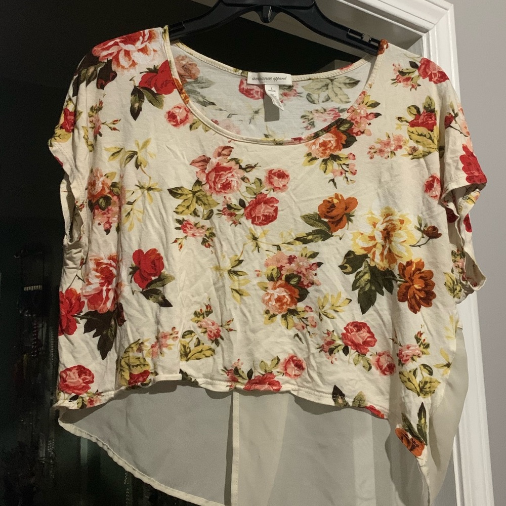 Ambiance Apparel Floral Crop Top